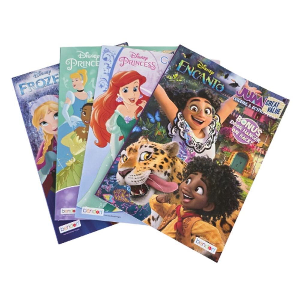 Disney Coloring and Activity Books Lot of 4 Encanto Frozen Princess Bendon New